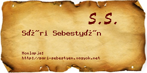Sári Sebestyén névjegykártya